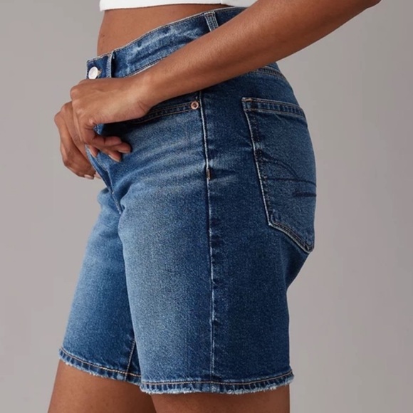American Eagle Outfitters Perfect Bermuda Jean Shorts Womens 14 - Picture 2 of 10